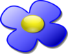 Blue Game Marble Flower Clip Art